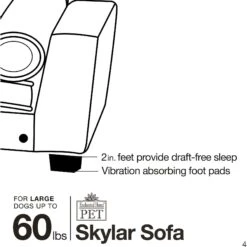 Enchanted Home Pet Skylar Sofa Dog Bed With Removable Cover, Large -Cozy Paws 180310 PT7. AC SS1800 V1563226621