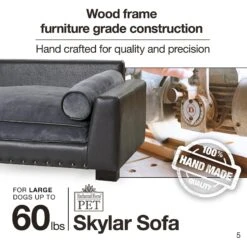 Enchanted Home Pet Skylar Sofa Dog Bed With Removable Cover, Large -Cozy Paws 180310 PT8. AC SS1800 V1563226623