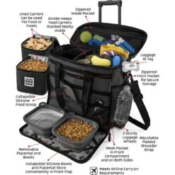 Mobile Dog Gear Rolling Week Away Dog Bag -Cozy Paws 180507 pt2. AC SS1800 V1564598344