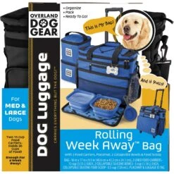 Mobile Dog Gear Rolling Week Away Dog Bag -Cozy Paws 180507 pt4. AC SS1800 V1564598241