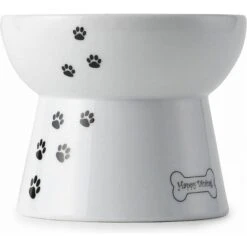 Necoichi Ceramic Elevated Dog Food Bowl, 1.5-cup -Cozy Paws 183507 PT2. AC SS1800 V1627494983