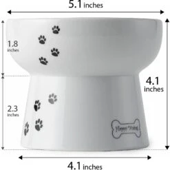 Necoichi Ceramic Elevated Dog Water Bowl, 12-oz -Cozy Paws 183509 PT5. AC SS1800 V1627495580