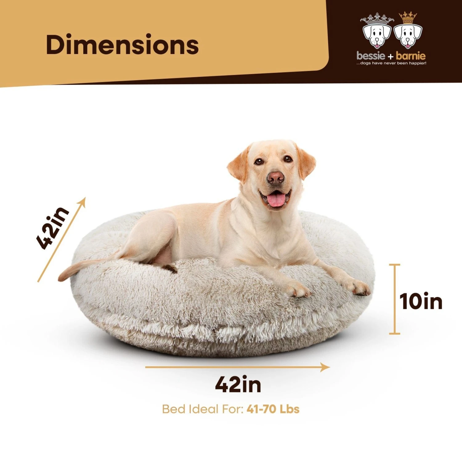 Bessie + Barnie Signature Short Shag Luxury Extra Plush Faux Fur Bagel Dog & Cat Bed 5 Bessie + Barnie Signature Short Shag Luxury Extra Plush Faux Fur Bagel Dog & Cat Bed - Image 3