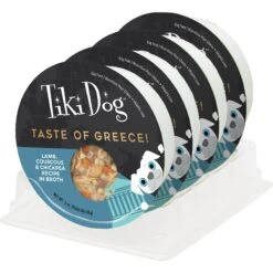 Tiki Dog Taste Of Greece Lamb, Couscous & Chickpea Recipe In Broth Wet Dog Food, 3-oz Cup, Case Of 4 -Cozy Paws 186331 PT1. AC SS1800 V1631198490
