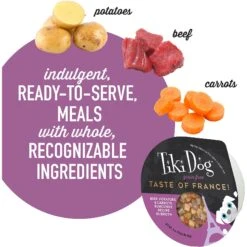 Tiki Dog Taste Of France Beef, Potatoes & Burgundy Recipe In Broth Grain-Free Wet Dog Food, 3-oz Cup, Case Of 4 -Cozy Paws 186335 PT4. AC SS1800 V1631197929
