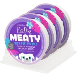 Tiki Dog Meaty High Protein Diet Chicken With Egg Recipe In Broth Grain-Free Wet Dog Food, 3-oz Cup, Case Of 4 -Cozy Paws 186345 PT1. AC SS1800 V1635538289