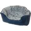 Ethical Pet Sleep Zone Bones Scallop Bolster Dog Bed -Cozy Paws 189367 Main. AC SS1800 V1565033242