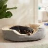 Ethical Pet Sleep Zone Carved Plush Bolster Cat & Dog Bed