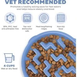 Outward Hound Fun Feeder Slow Feeder Dog Bowl -Cozy Paws 190604 PT2. AC SS1800 V1694286098