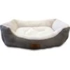 American Kennel Club AKC Burlap Bolster Cat & Dog Bed -Cozy Paws 191825 MAIN. AC SS1800 V1565795247