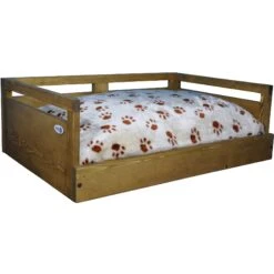 Iconic Pet Sassy Paws Wooden Sofa Cat & Dog Bed With Removable Cover -Cozy Paws 192535 PT1. AC SS1800 V1568757235