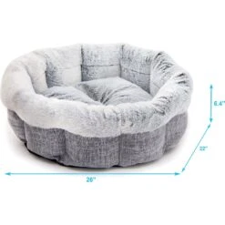 Best Pet Supplies Round Bolster Cat & Dog Bed -Cozy Paws 193151 PT3. AC SS1800 V1568065656