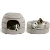 Best Friends By Sheri 2-in-1 Honeycomb Hut Covered/Bolster Cat & Dog Bed -Cozy Paws 193265 MAIN. AC SS1800 V1579815191