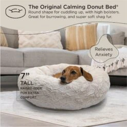 Best Friends By Sheri Calming Lux Fur Donut Cuddler Bolster Cat & Dog Bed -Cozy Paws 193297 PT4. AC SS1800 V1689791139