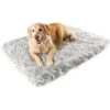 PawBrands PupRug Faux Fur Rectangular Orthopedic Pillow Dog Bed With Removable Cover, Gray -Cozy Paws 194380 MAIN. AC SS1800 V1566829950