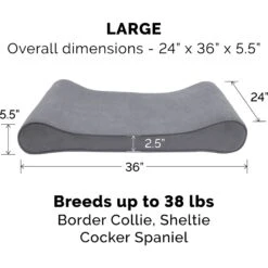 FurHaven Microvelvet Luxe Lounger Memory Foam Dog Bed With Removable Cover -Cozy Paws 198892 PT4. AC SS1800 V1627003296