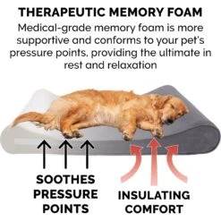 FurHaven Microvelvet Luxe Lounger Memory Foam Dog Bed With Removable Cover -Cozy Paws 198892 PT6. AC SS1800 V1627003922