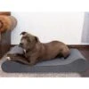 FurHaven Microvelvet Luxe Lounger Cooling Gel Dog Bed With Removable Cover