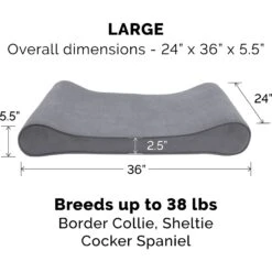 FurHaven Microvelvet Luxe Lounger Cooling Gel Dog Bed With Removable Cover -Cozy Paws 198945 PT4. AC SS1800 V1627616834