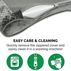 FurHaven Minky Plush Luxe Lounger Cooling Gel Dog Bed With Removable Cover -Cozy Paws 198983 PT7. AC SS1800 V1627615636