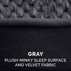 FurHaven Minky Plush Luxe Lounger Cooling Gel Dog Bed With Removable Cover -Cozy Paws 198983 PT8. AC SS1800 V1627610206