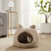 Best Friends By Sheri Meow Hut Covered Cat & Dog Bed -Cozy Paws 200735 MAIN. AC SS1800 V1696443426
