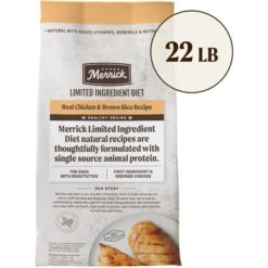 Merrick Limited Ingredient Diet Dry Dog Food Real Chicken & Brown Rice Recipe With Healthy Grains -Cozy Paws 203110 PT2. AC SS1800 V1631596309
