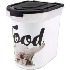 Paw Prints Bulldog Pet Food Storage Container, 26-lb -Cozy Paws 206532 PT4. AC SS1800 V1571924351
