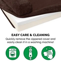 FurHaven Chaise Lounge Memory Top Cat & Dog Bed With Removable Cover -Cozy Paws 206599 PT6. AC SS1800 V1585666371