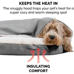 FurHaven Faux Sheepskin Snuggery Memory Top Cat & Dog Bed With Removable Cover -Cozy Paws 206661 PT6. AC SS1800 V1617154931