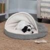 FurHaven Faux Sheepskin Snuggery Orthopedic Cat & Dog Bed With Removable Cover -Cozy Paws 206669 MAIN. AC SS1800 V1627610200