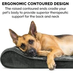 FurHaven Minky Plush Luxe Lounger Orthopedic Cat & Dog Bed With Removable Cover -Cozy Paws 206687 PT7. AC SS1800 V1625264292