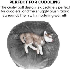 FurHaven Plush Ball Pillow Dog Bed With Removable Cover -Cozy Paws 206757 PT7. AC SS1800 V1617150108