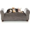 Club Nine Pets Traditional Settee Sofa Cat & Dog Bed, Brown