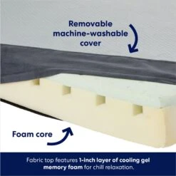 Frisco Cooling Orthopedic Pillow Dog Bed W/Removable Cover -Cozy Paws 210223 PT3. AC SS1800 V1700243663