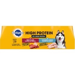 Pedigree High Protein Beef & Lamb Flavor In Gravy & Chicken & Turkey Flavor In Gravy Variety Pack Adult Canned Wet Dog Food -Cozy Paws 212628 PT1. AC SS1800 V1628546817