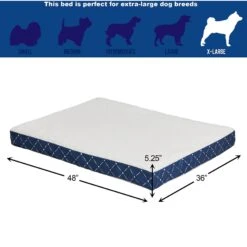 MidWest QuietTime Couture Donovan Orthopedic Pillow Dog Bed With Removable Cover -Cozy Paws 213020 PT2. AC SS1800 V1576086821