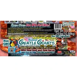 Gentle Giants Natural Non-GMO Dog & Puppy Beef & Bacon Dry Dog Food, 24-lb Bag -Cozy Paws 214551 PT4. AC SS1800 V1685727000