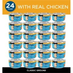 Puppy Chow Classic Ground Chicken Pate Wet Puppy Food, 5.5-oz Can, Case Of 24 -Cozy Paws 215056 PT1. AC SS1800 V1699367749