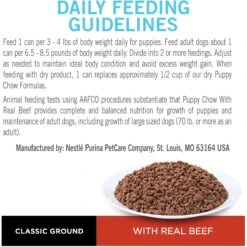 Puppy Chow Classic Ground Beef Pate Wet Puppy Food, 5.5-oz Can, Case Of 24 -Cozy Paws 215058 PT8. AC SS1800 V1577203091