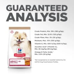 Hill's Science Diet Adult 1-6 Chicken & Brown Rice Recipe Small Bites Dry Dog Food -Cozy Paws 215350 PT8. AC SS1800 V1595623258