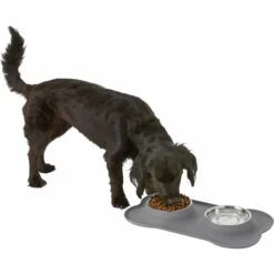 Frisco Silicone Stainless Steel Double Diner Dog & Cat Bowl -Cozy Paws 215990 PT5. AC SS1800 V1605662218