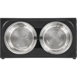 Frisco Stainless Steel Bowls With Adjustable Elevated Holder -Cozy Paws 216015 PT3. AC SS1800 V1591020388