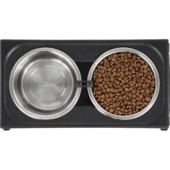 Frisco Stainless Steel Bowls With Adjustable Elevated Holder -Cozy Paws 216015 PT4. AC SS1800 V1591020390
