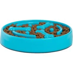 Frisco Bone Shaped Ridges Slow Feed Bowl -Cozy Paws 216041 PT3. AC SS1800 V1591020674