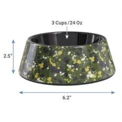 Frisco Camo Paint Splashed Melamine Bowl -Cozy Paws 216066 PT1. AC SS1800 V1600374375