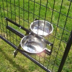 Lucky Dog Rotating Double Bowl Dog Kennel System -Cozy Paws 217596 PT2. AC SS1800 V1582640291