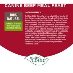 Nature's Logic Canine Beef Meal Feast All Life Stages Dry Dog Food -Cozy Paws 217988 PT3. AC SS1800 V1703016739