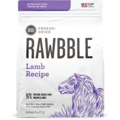 BIXBI Rawbble Lamb Recipe Grain-Free Freeze-Dried Dog Food