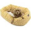 Majestic Pet Aruba Sherpa Bagel Bolster Cat & Dog Bed -Cozy Paws 219965 main. AC SS1800 V1585756023